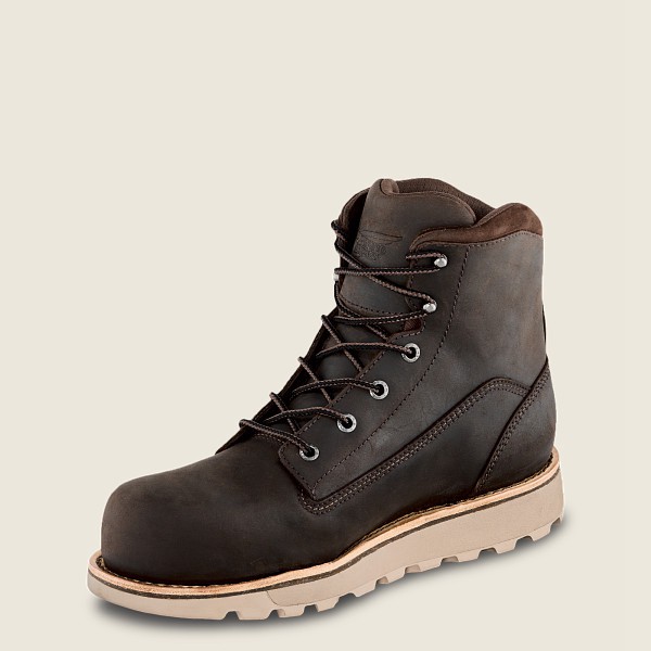 Red Wing Safety Boots Traction Tred Lite - 6-Inch Waterproof Toe - Mørke Brune - Herre 3680-RUMKX